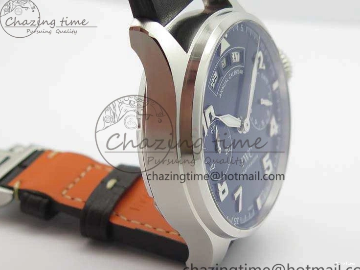 MIROTIME 0415 Versatile Big Pilot Real PR IW502703 SS YLF 1:1 Best Edition Blue Dial On Calfskin Strap A 7226
